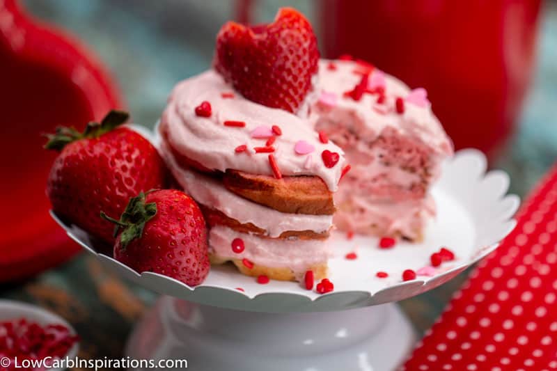 Keto Strawberry Cake Chaffle Recipe