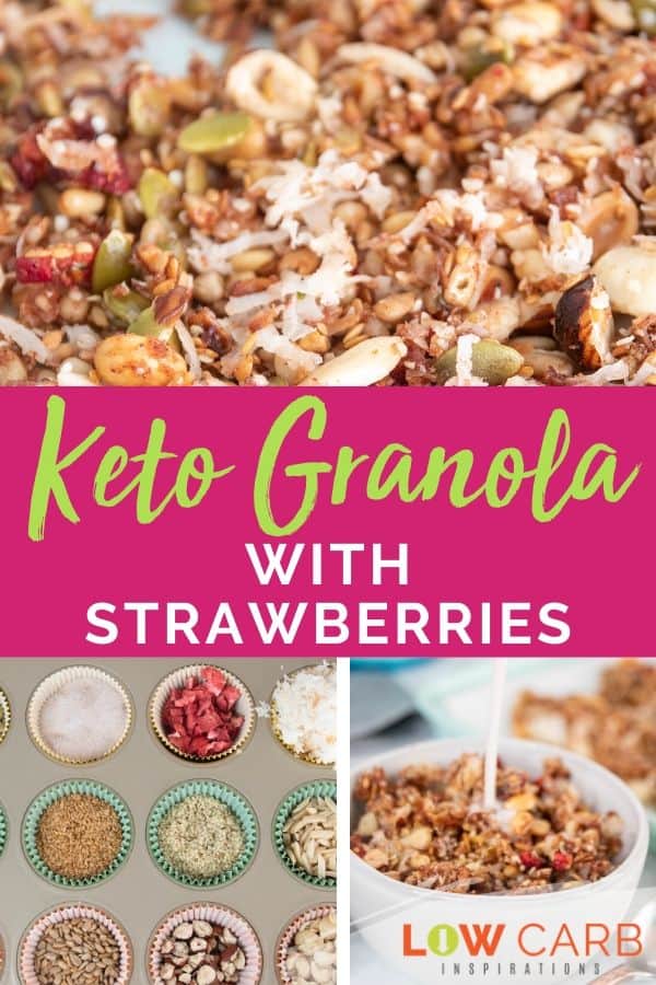 No Bake Keto Strawberry Grain Free Granola Recipe