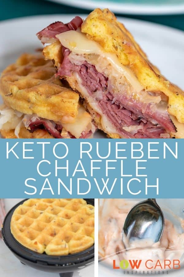 Low Carb Reuben Chaffle Sandwich