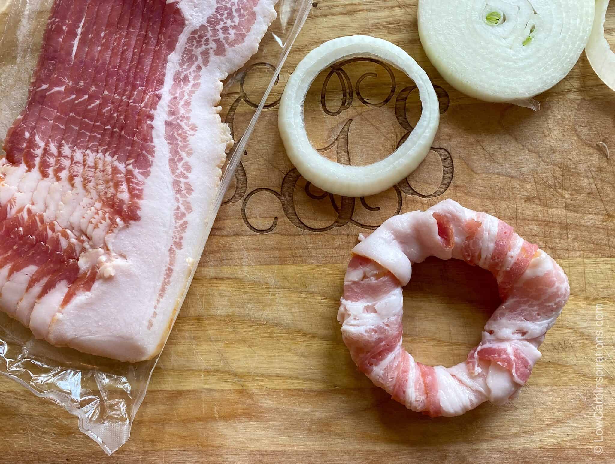 Bacon Wrapped Onion Rings Recipe