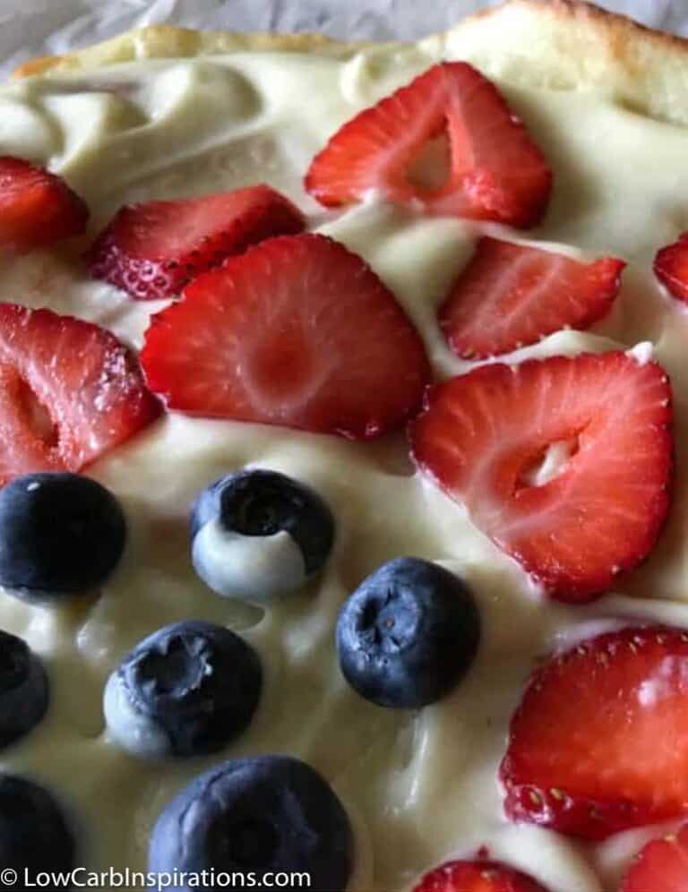 KetoFriendly Low Carb Fruit Pizza Recipe Low Carb Inspirations