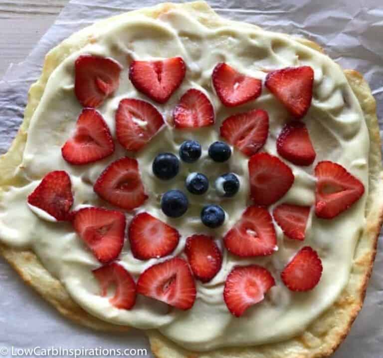 KetoFriendly Low Carb Fruit Pizza Recipe Low Carb Inspirations