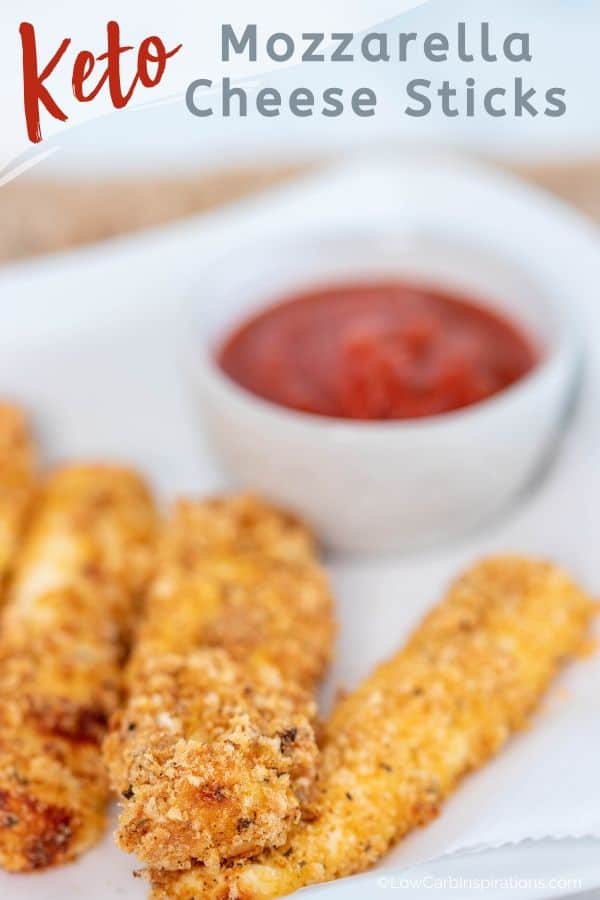 Keto Mozzarella Cheese Sticks Recipe (Air Fryer Method)