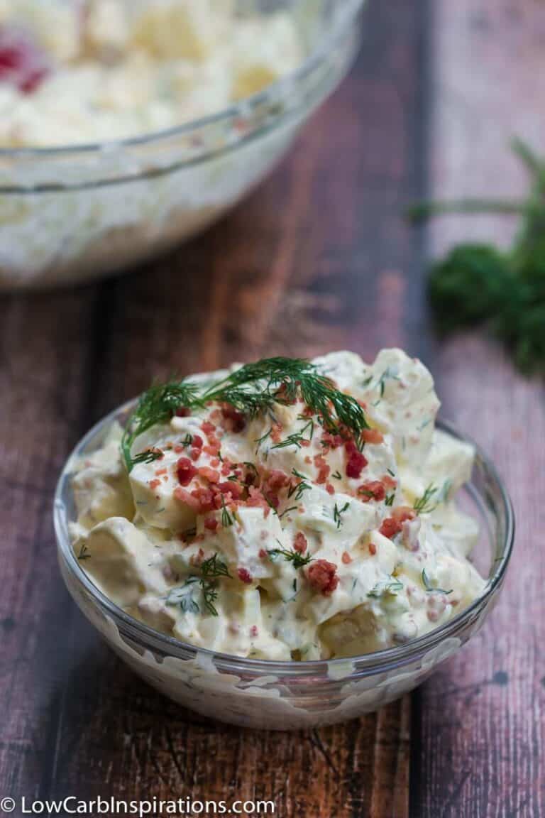 Keto Potato Salad Recipe (made with the BEST potato substitute!) Low Carb Inspirations