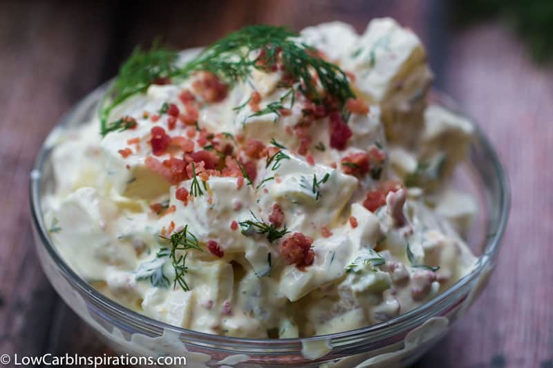 Keto Potato Salad Recipe (using a potato substitute)