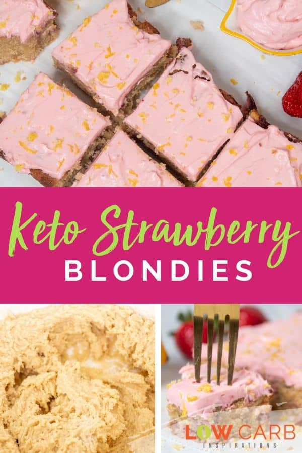Keto Strawberry Lemon Blondies Recipe