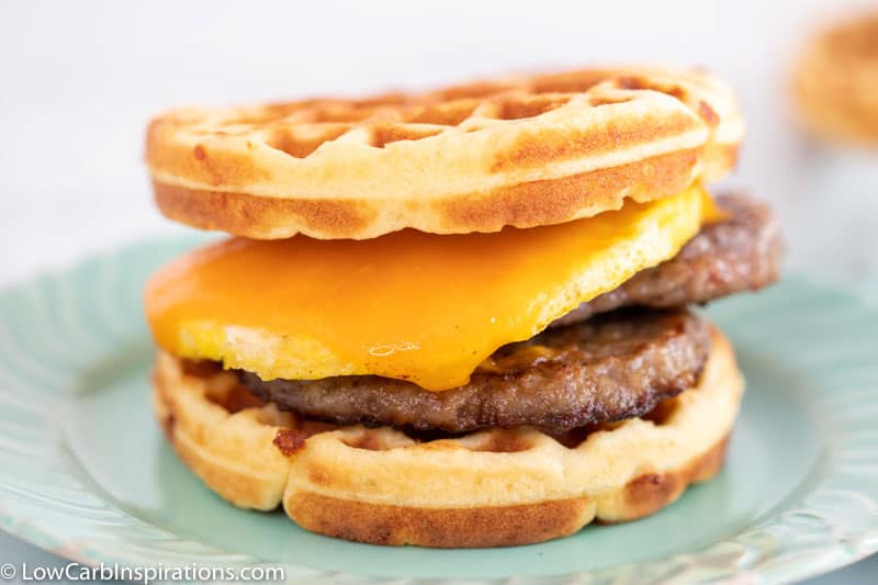 Sausage Egg and Cheese Keto Copycat McGriddle Recipe