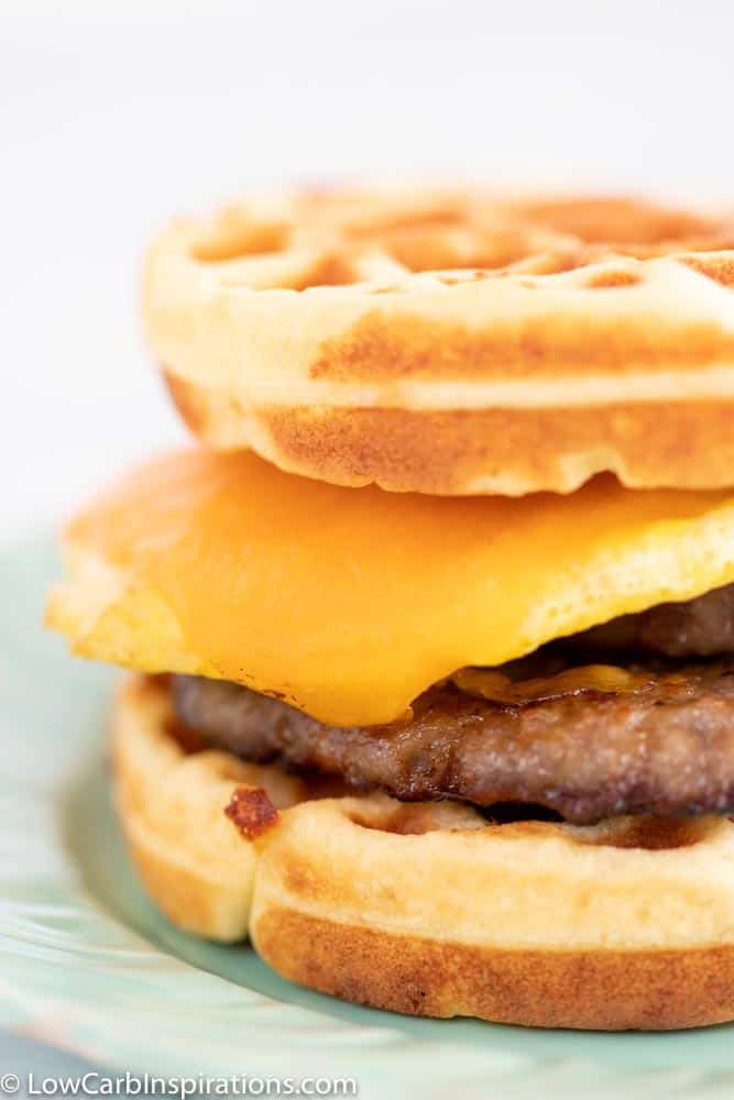 Sausage Egg and Cheese Keto Copycat McGriddle Recipe