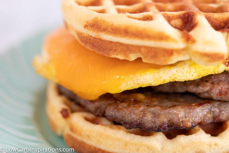 Keto Copy Cat McGriddle Using a Paffle Chaffle • Blogging Mom of 4