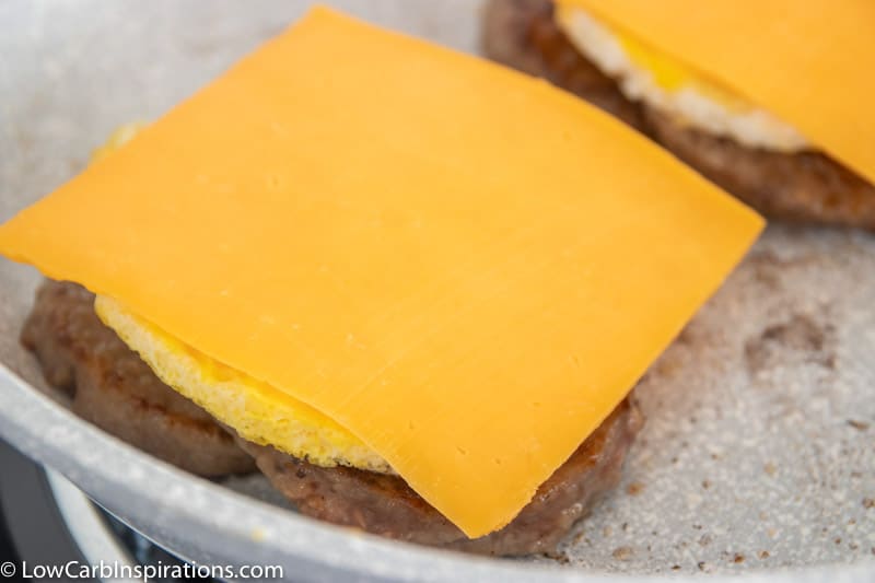 Sausage Egg and Cheese Keto Copycat McGriddle Recipe