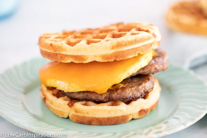 Sausage Egg and Cheese Keto Copycat McGriddle Recipe