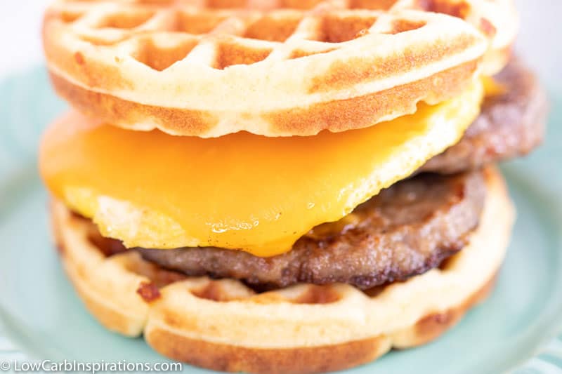 Sausage Egg and Cheese Keto Copycat McGriddle Recipe