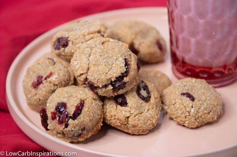 Keto Chewy Cranberry Cookies Recipe