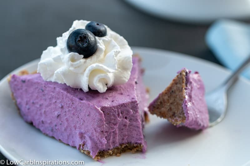 Keto Blueberry Pie Recipe (sugar free pie)