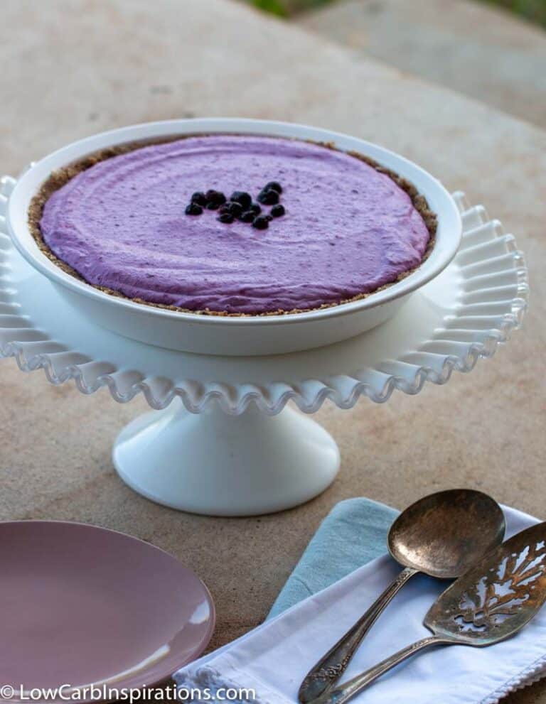 Keto Blueberry Pie Recipe (sugar free pie)