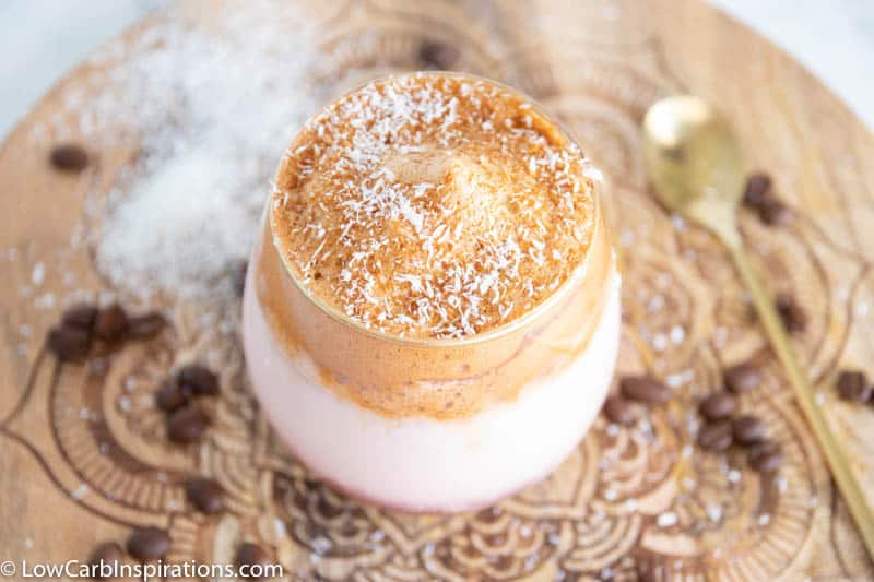 Coconut Keto Dalgona Whipped Coffee Recipe