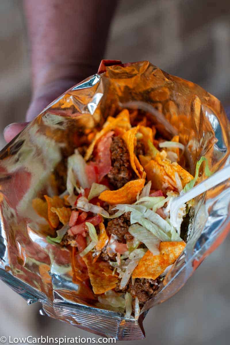 Keto Taco in a Bag with Quest Chips!