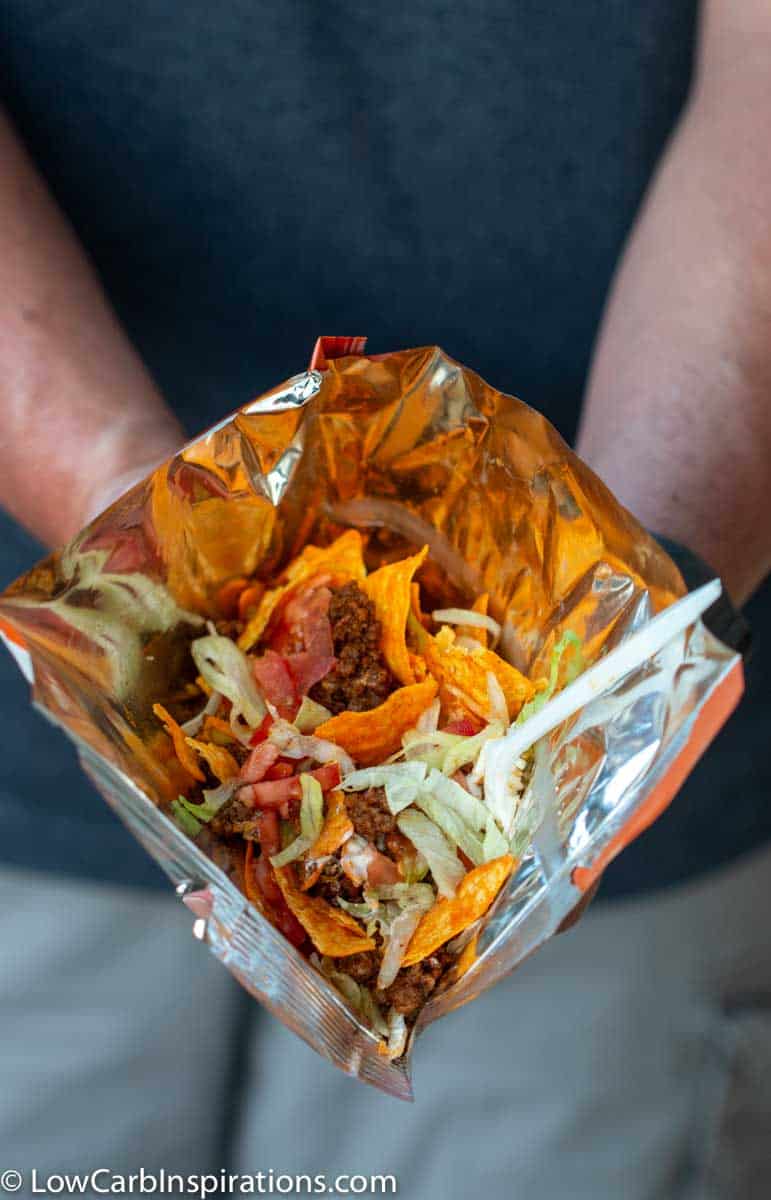 Keto Taco in a Bag with Quest Chips!