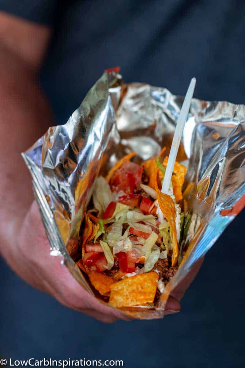 Keto Taco in a Bag with Quest Chips!