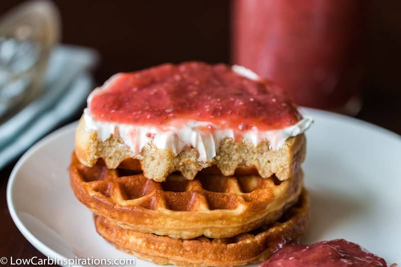 Liège-style waffles with rhubarb-vanilla jam recipe