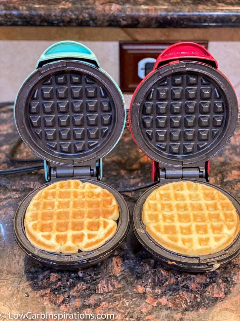 Easy Mini Waffles  THM FP, Low Fat, Low Carb - Oh Sweet Mercy