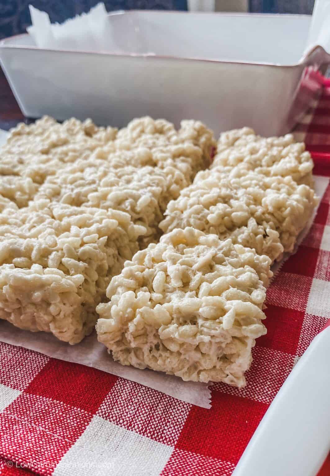 Keto Rice Crispy Treats Recipe (sugar free) - Low Carb Inspirations