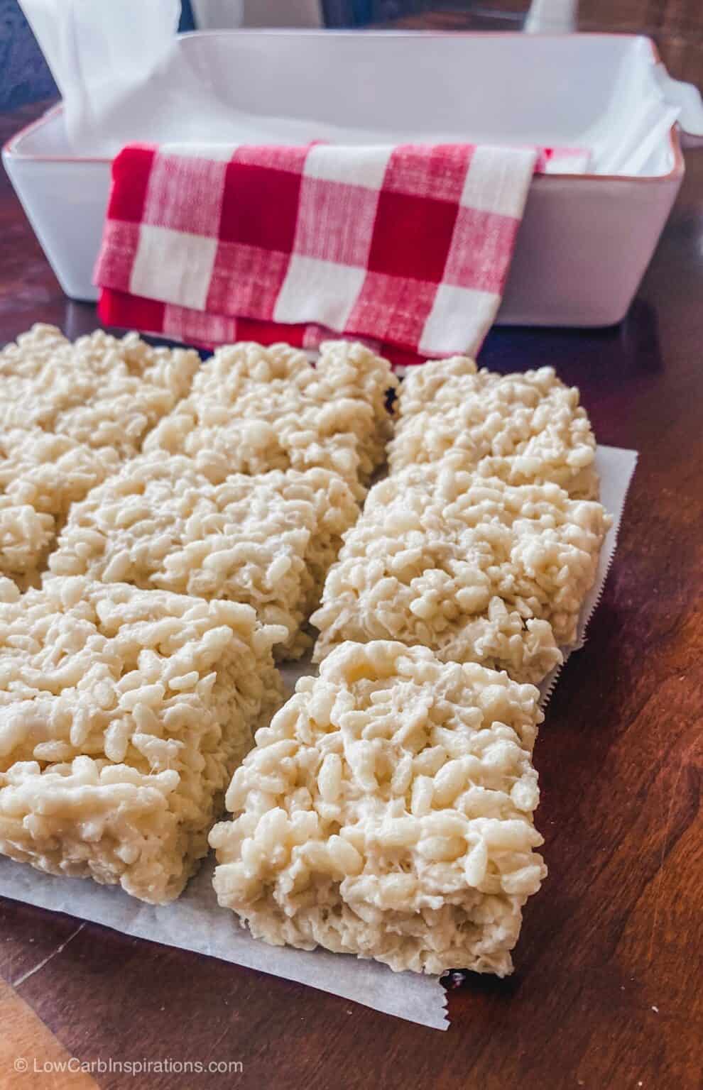 Keto Rice Crispy Treats Recipe (sugar free) Low Carb Inspirations