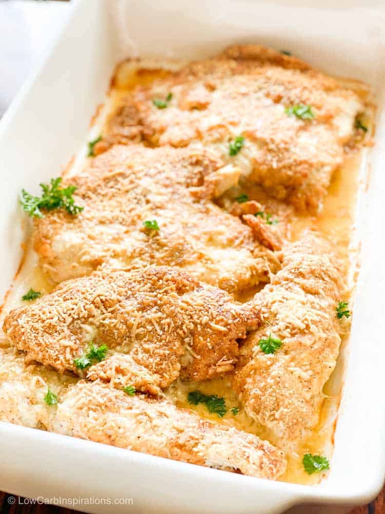 Keto Baked Parmesan Crusted Chicken Recipe