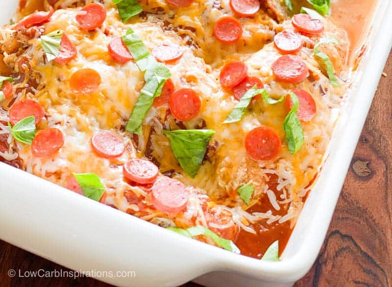 Low Carb Baked Pizza Chicken Recipe