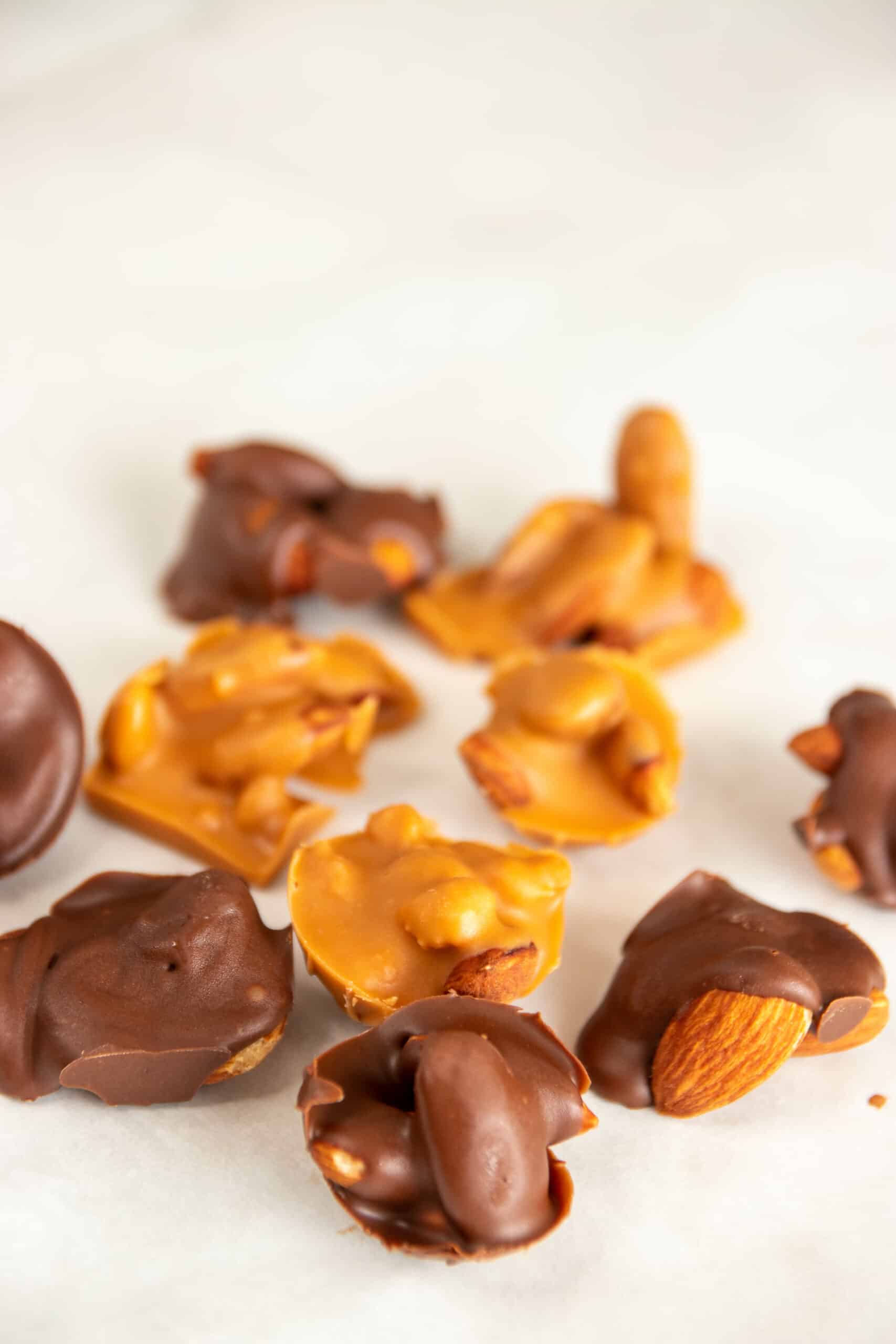 Keto 3 ingredient Chocolate Nut Clusters