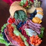 Easy Keto Charcuterie Board with keto cornucopia bread