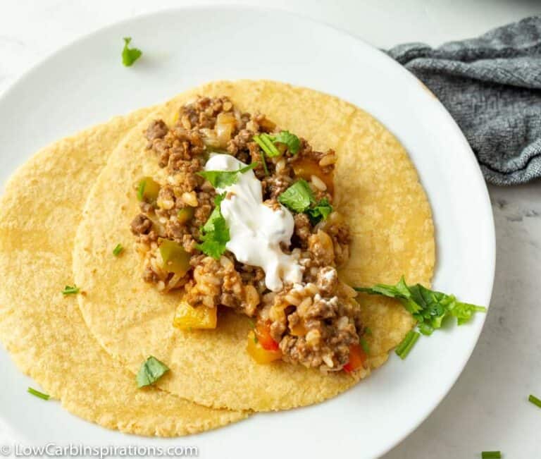 Low Carb Beef Burrito Skillet Recipe - Low Carb Inspirations