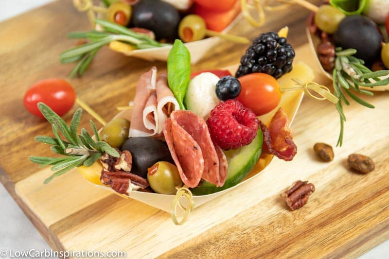 Low Carb Individual Appetizer Trays for Parties