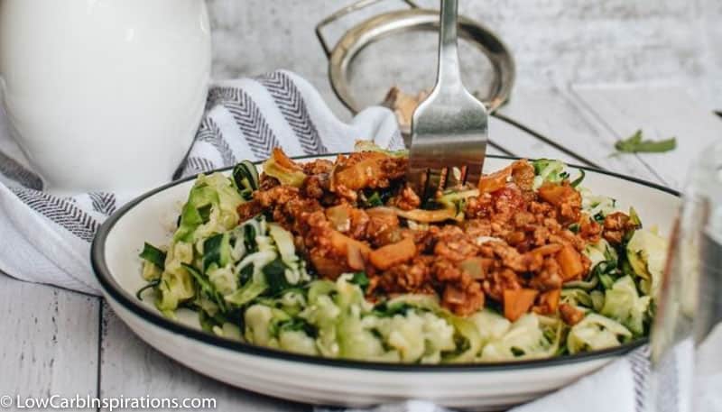 Zucchini Noodles with Bolognese Sauce Recipe