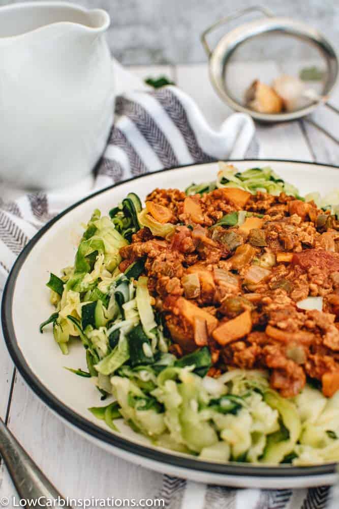 Zucchini Noodles with Keto Bolognese Sauce Recipe