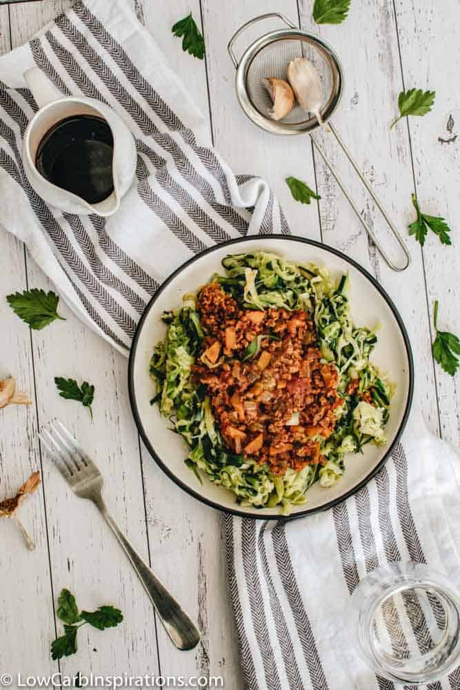 Zucchini Noodles with Bolognese Sauce Recipe