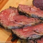 Best Prime Rib Recipe for the Holidays sliced on a cutting board