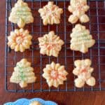Easy Keto Spritz Cookies Recipe made with a cookie press