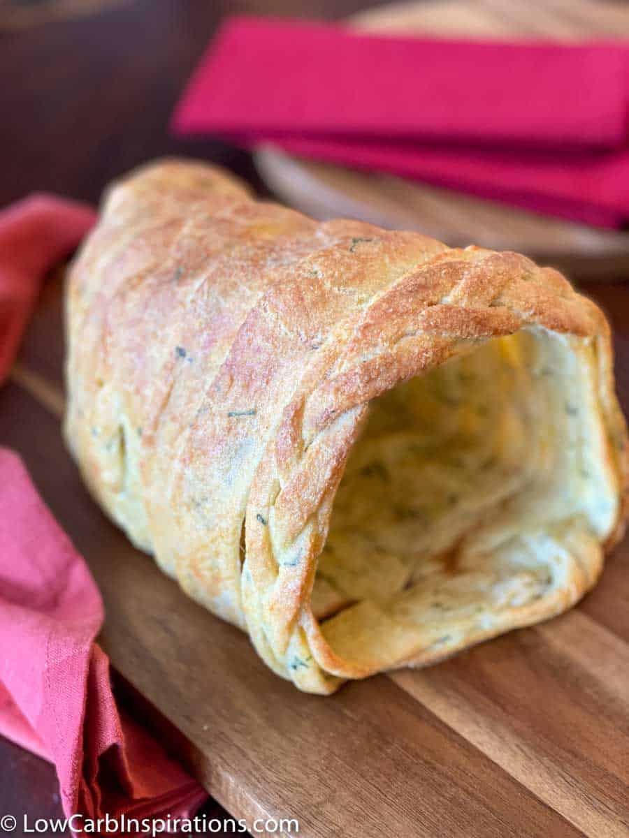 Keto Cornucopia Bread Recipe on a cutting board