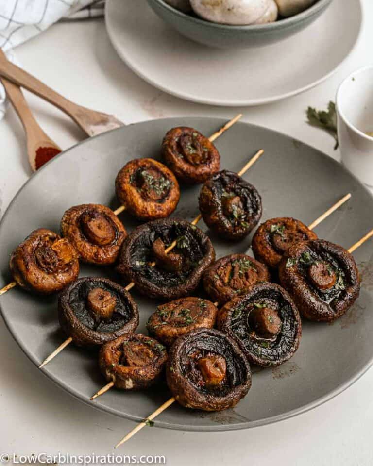 BBQ Grilled Mushrooms Recipe Low Carb Inspirations