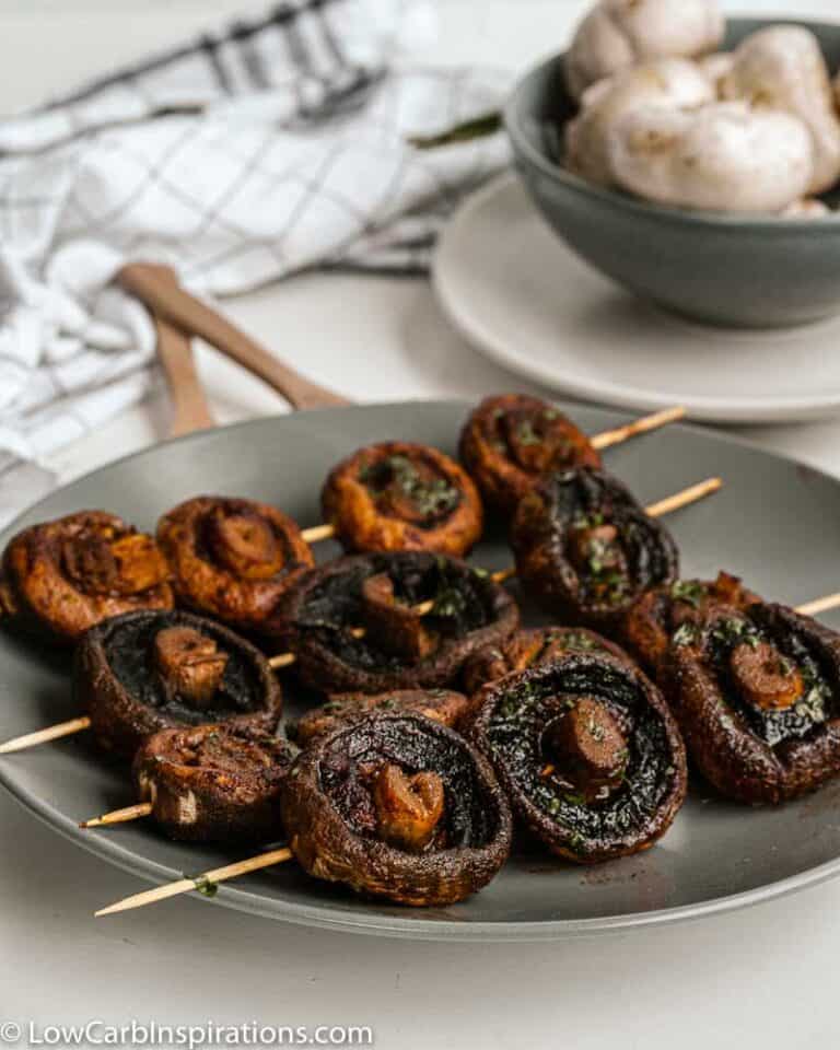 BBQ Grilled Mushrooms Recipe Low Carb Inspirations