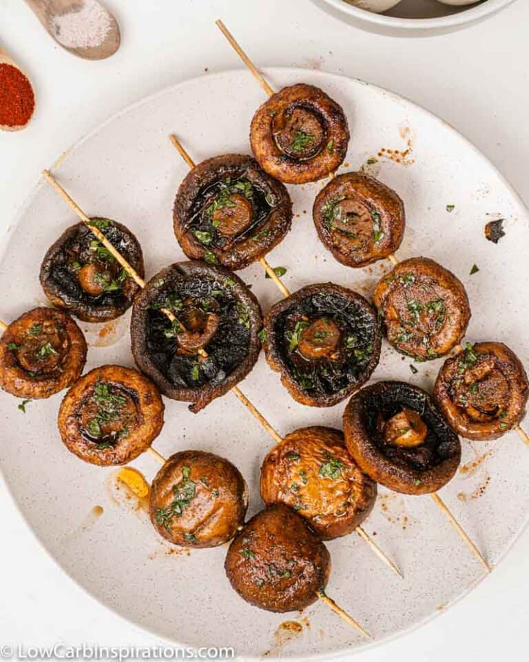 BBQ Grilled Mushrooms Recipe Low Carb Inspirations
