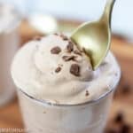 Copycat Wendy’s Frosty Recipe with gold spoon
