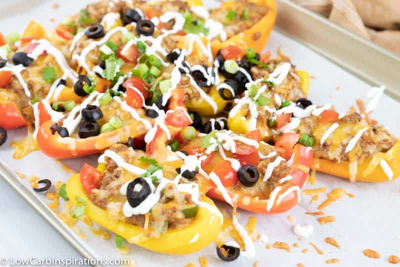 Loaded Low Carb Bell Pepper Nachos