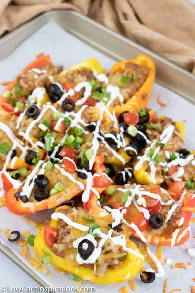 Loaded Low Carb Bell Pepper Nachos