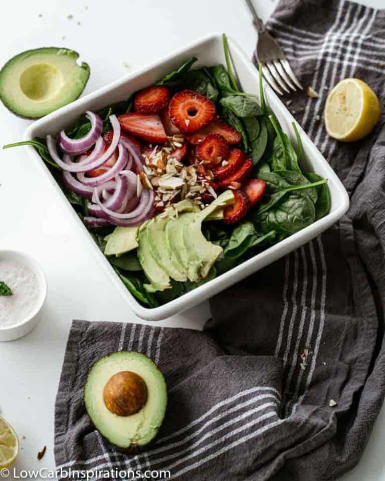 Spinach Strawberry Salad Recipe - Low Carb Inspirations