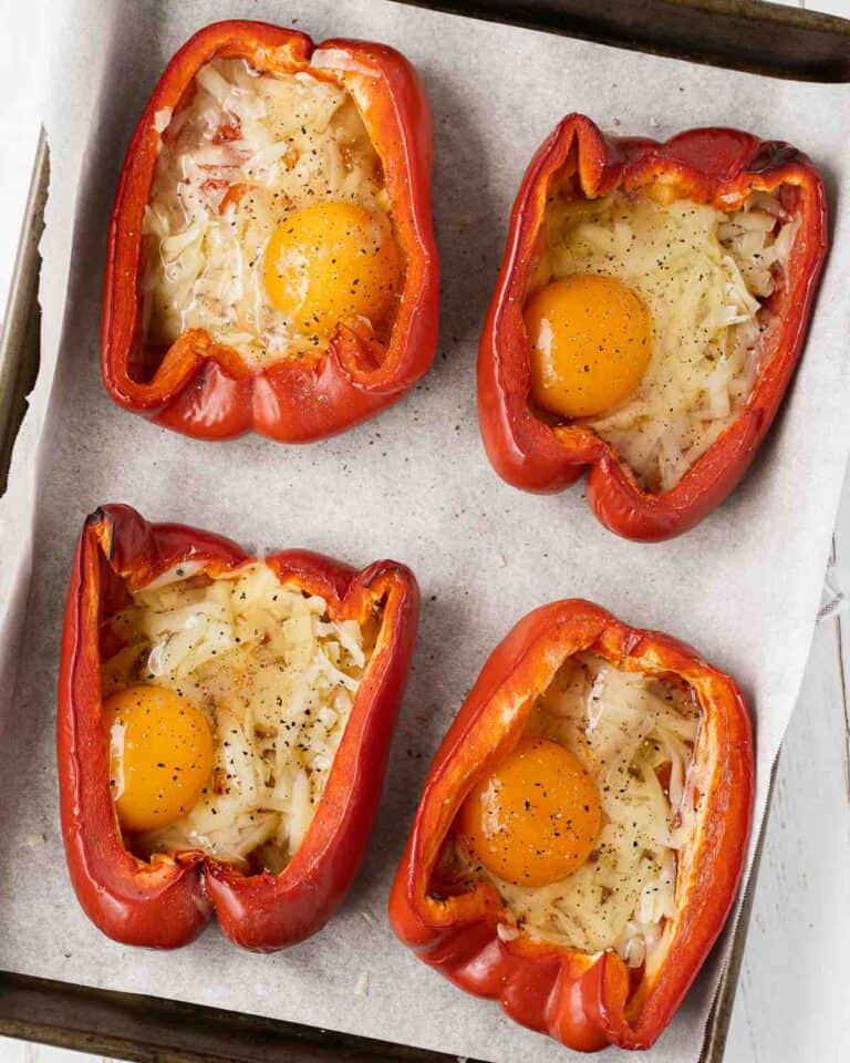 Bell Pepper Egg Boats Recipe Low Carb Inspirations