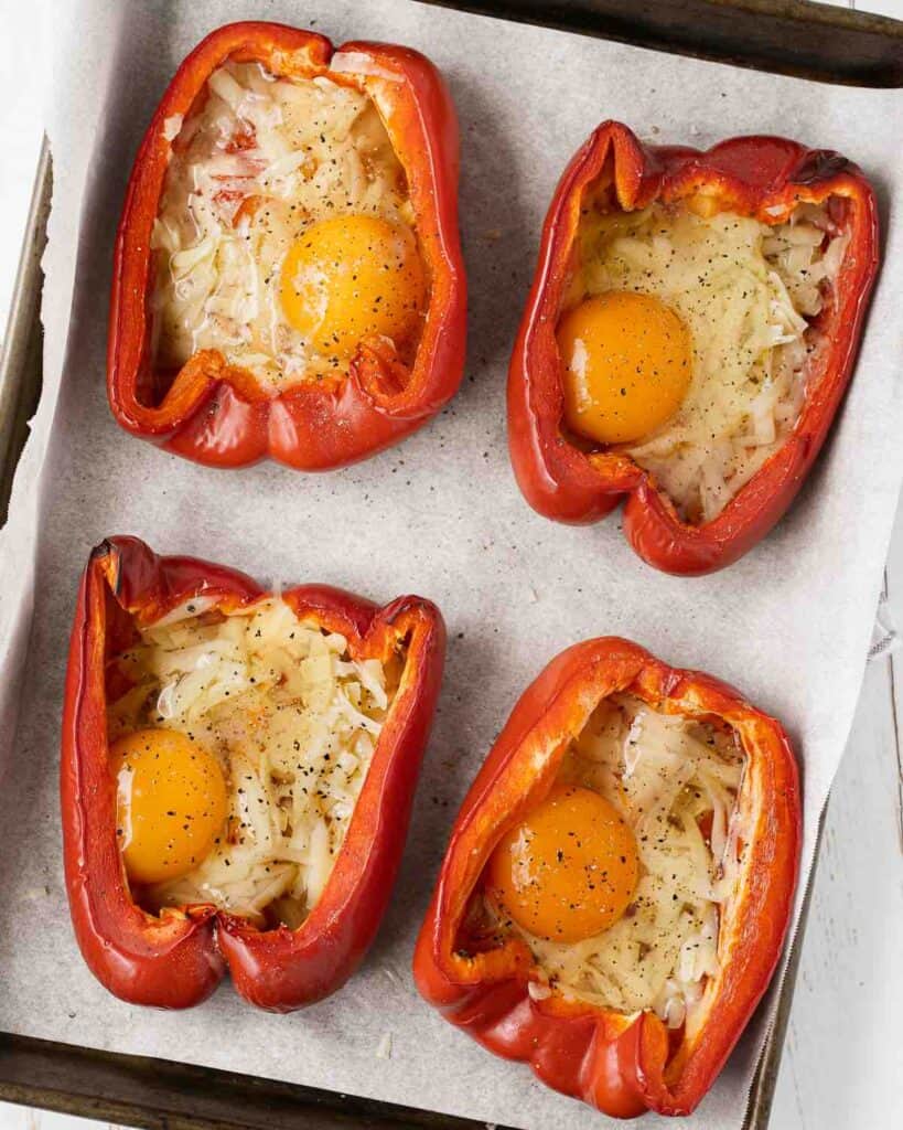 Bell Pepper Egg Boats Recipe Low Carb Inspirations