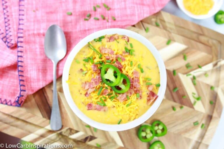 Keto Bacon Cheddar Soup Recipe Low Carb Inspirations