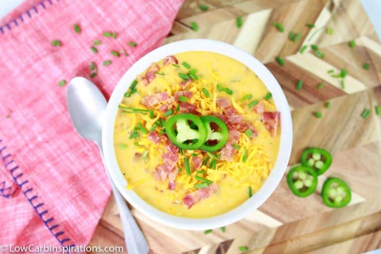 Keto Bacon Cheddar Soup Recipe Low Carb Inspirations